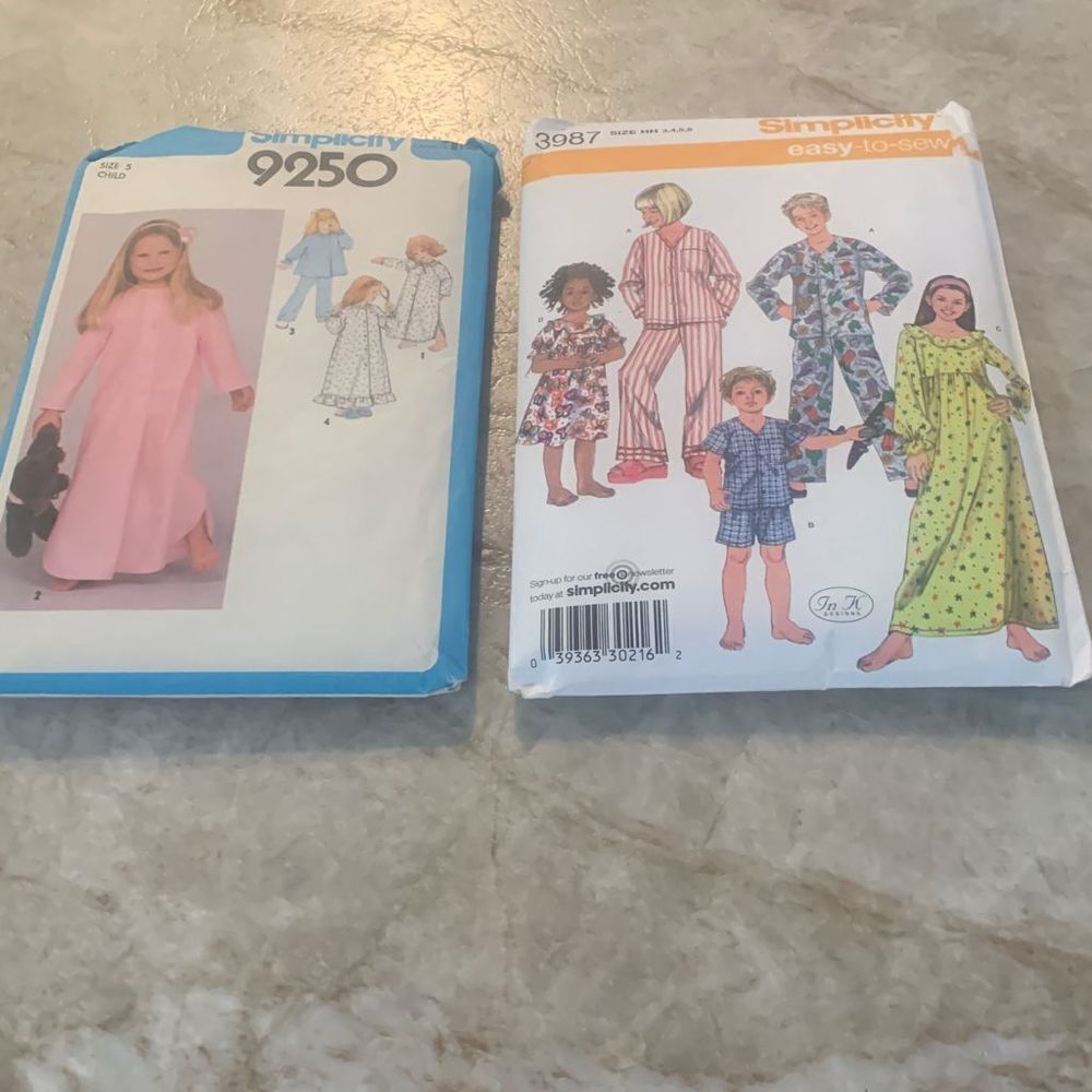 2 Simplicity Youth Pajama Patterns